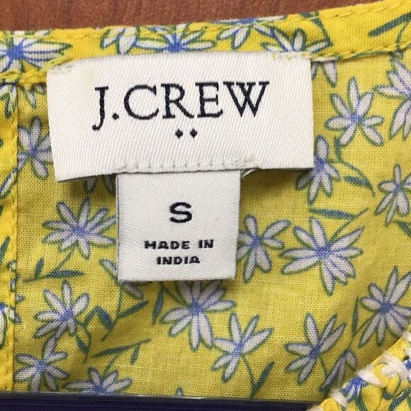 Cute and sweet blue and yellow floral print blouse size small by J.CREW - Picture 6 of 6